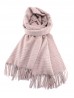 Houndstooth Print Blanket Scarf W/ Fringes